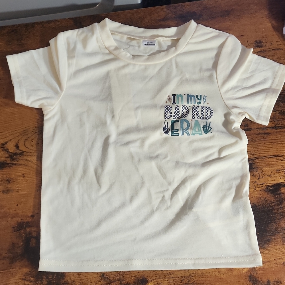 Apricot Toddler Baby Boy casual Cute Fashionable Slogan& Skull Hand Print Round